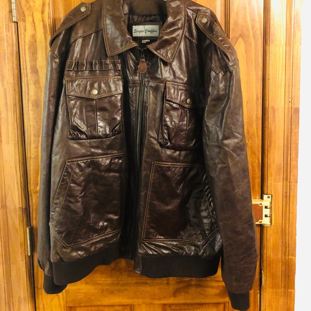 Leather Jacket Size 6XL